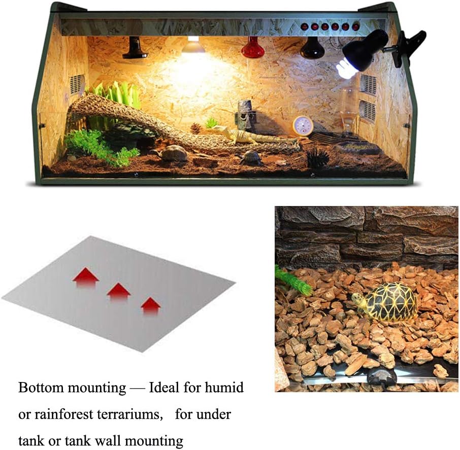 KABASI Reptile Heating Pad, 20W 16.5x11 inch Waterproof Reptile Heat Pad Under Tank Terrarium with Temperature Control, Safety Adjustable Reptile Heat Mat for Turtle, Tortoise, Snakes, Lizard, Gecko